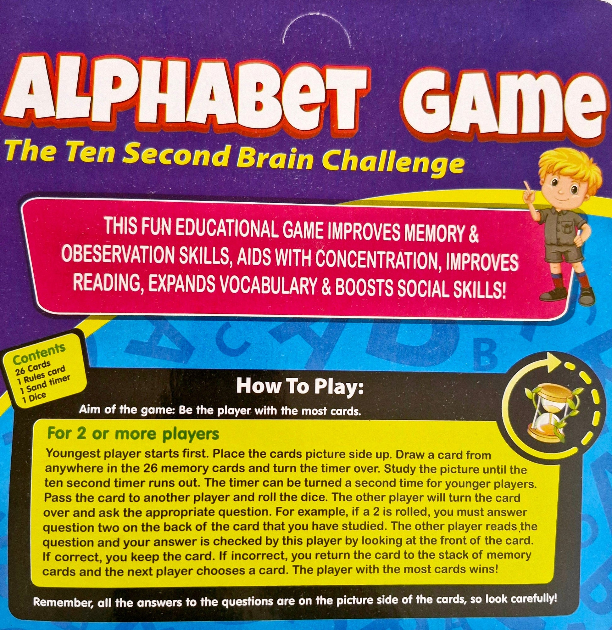Alphabet Game: The Ten Second Brain Challenge