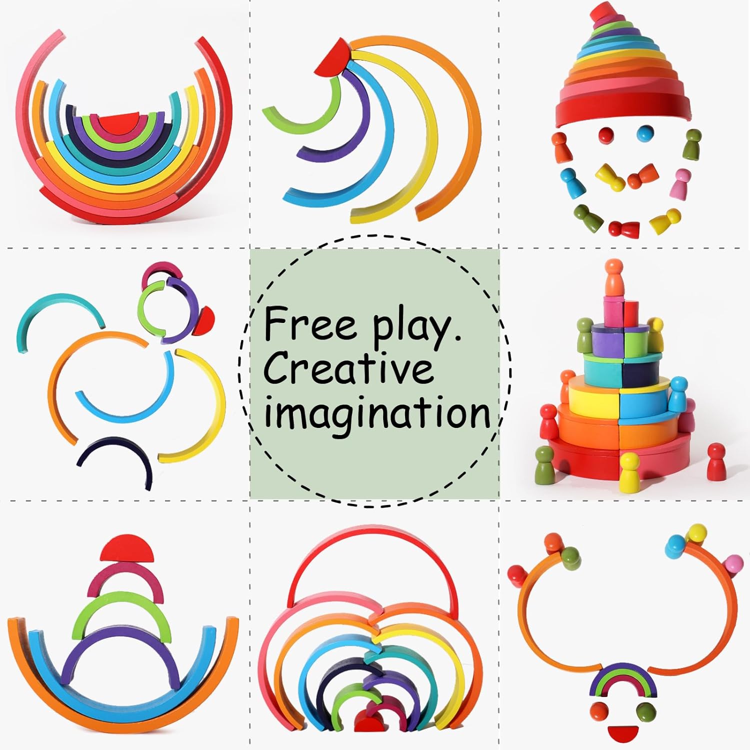 45 Piece Rainbow Stack Set