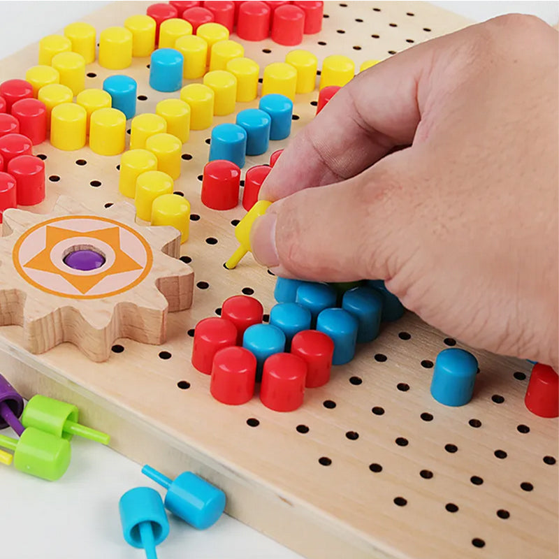Wooden Peg and Play Set