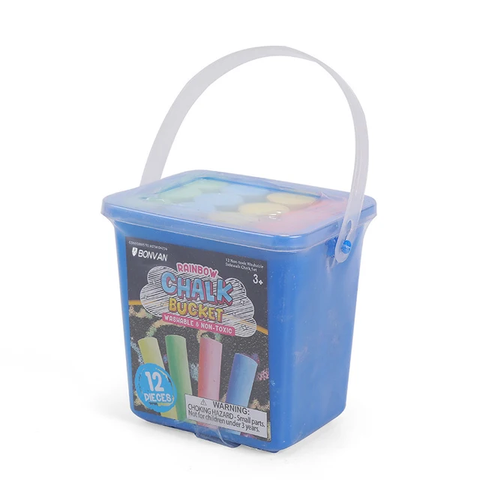 Jumbo Sidewalk Chalk: 12 Piece Bucket