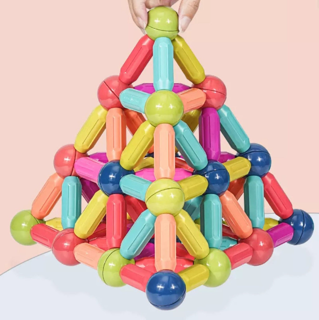 Magnetic Building Sticks: 64 Pcs