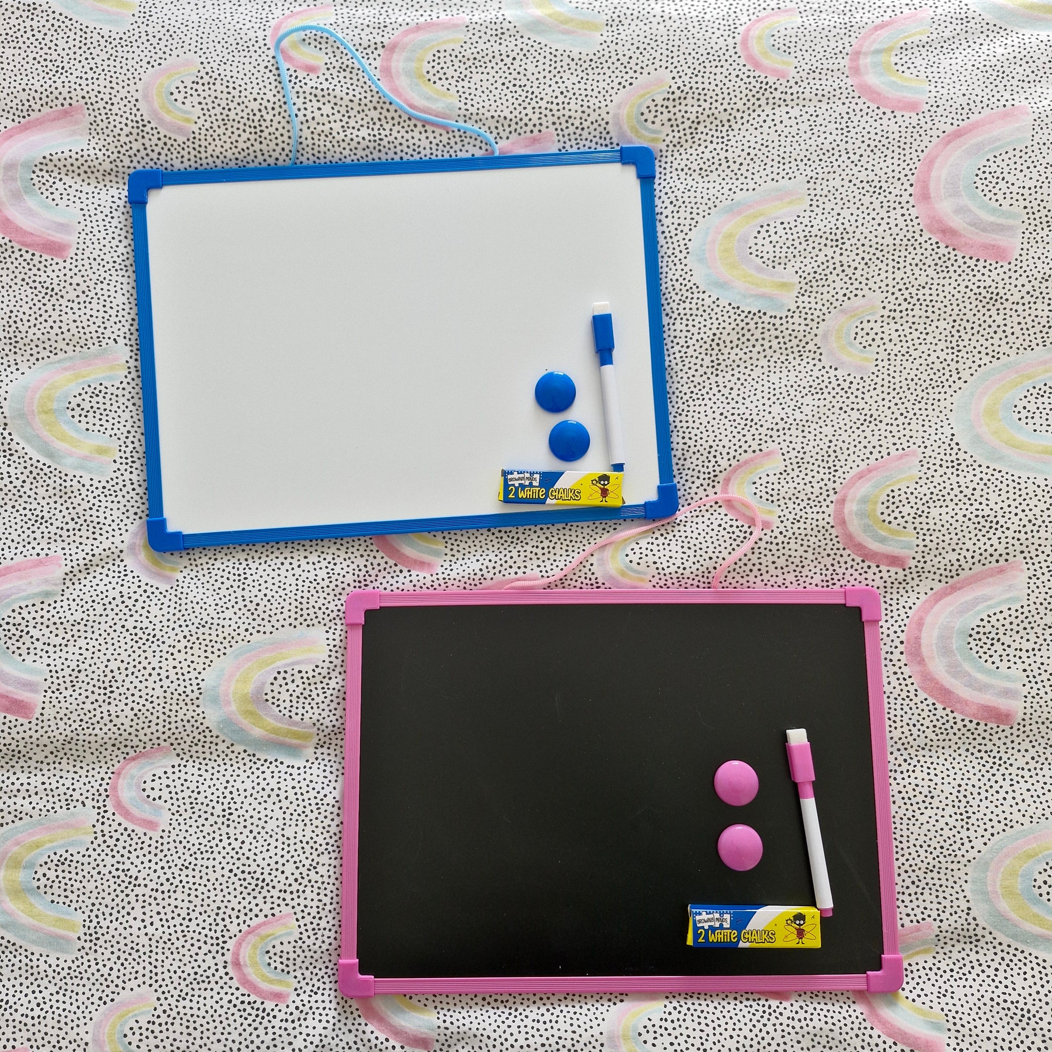 2 x 2 in 1 Black and White Board (25 x 35 cm): PINK ONLY