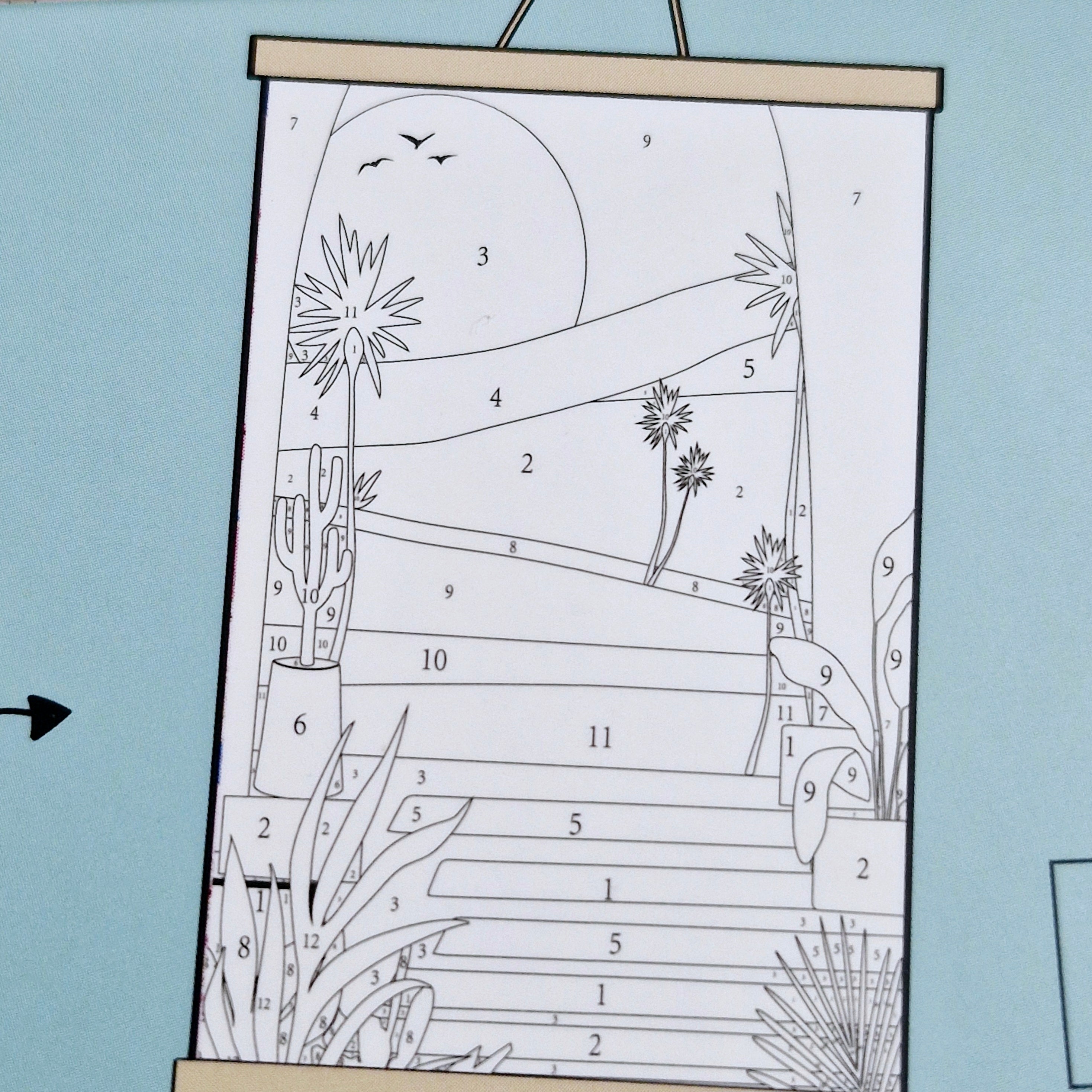 DIY Paint by Numbers Scroll Kit