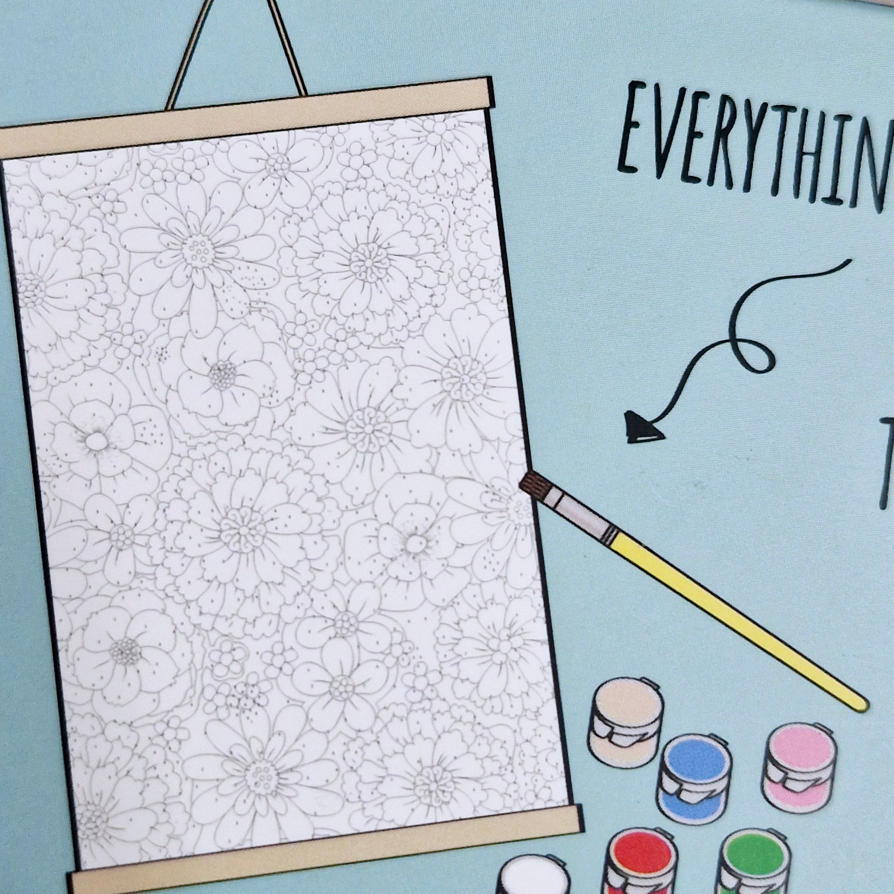 DIY Paint by Numbers Scroll Kit