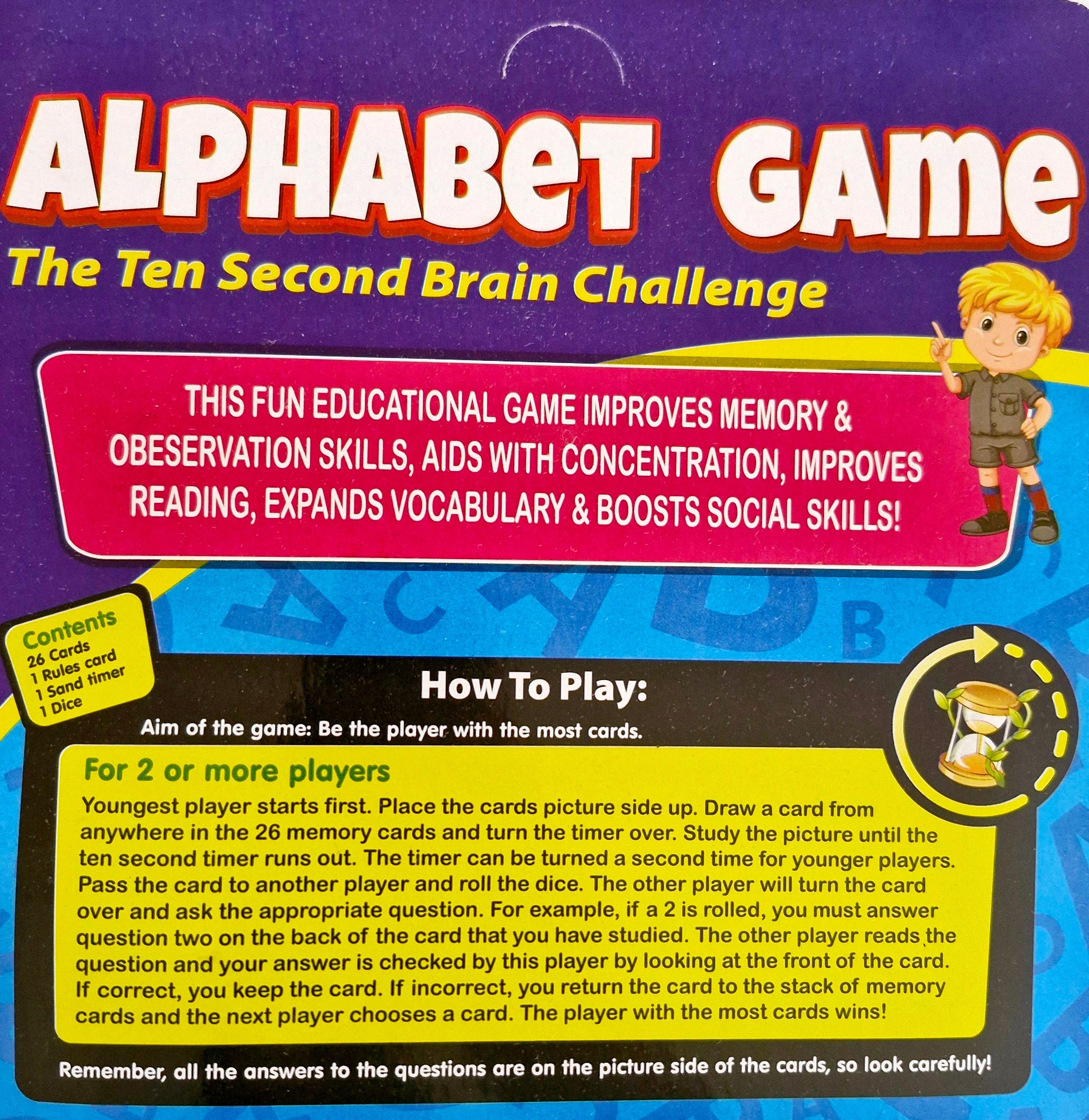 Alphabet Game: The Ten Second Brain Challenge