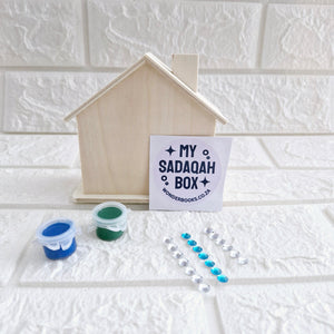 DIY Sadaqa Box Craft Kit: Blue