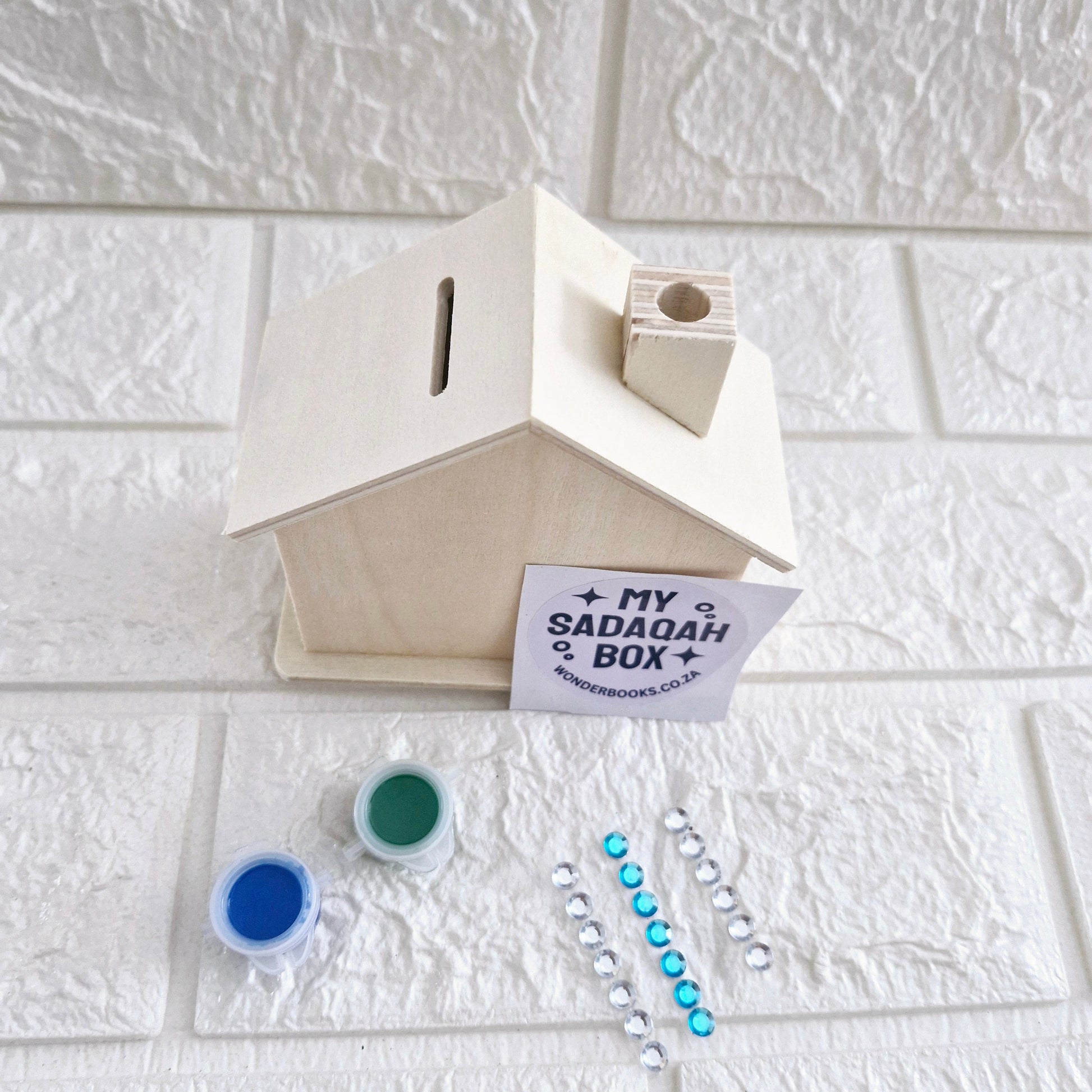 DIY Sadaqa Box Craft Kit: Blue