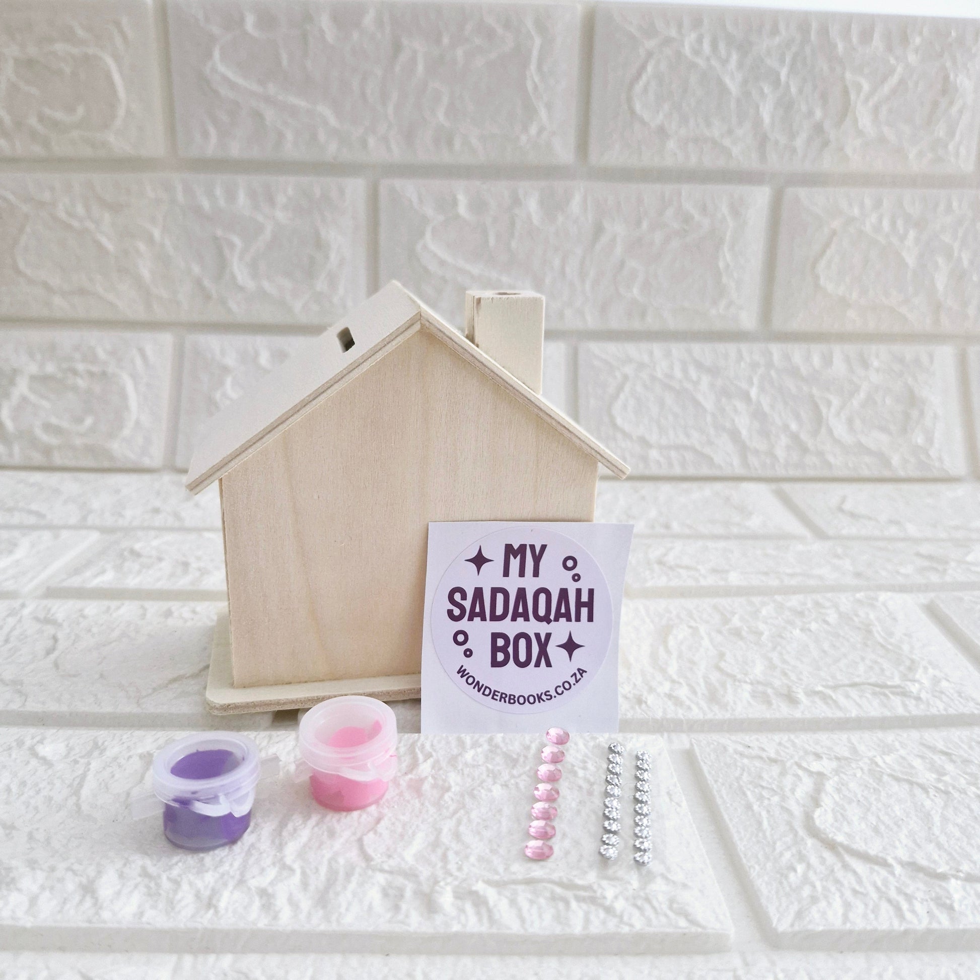 DIY Sadaqa Box Craft Kit: Pink