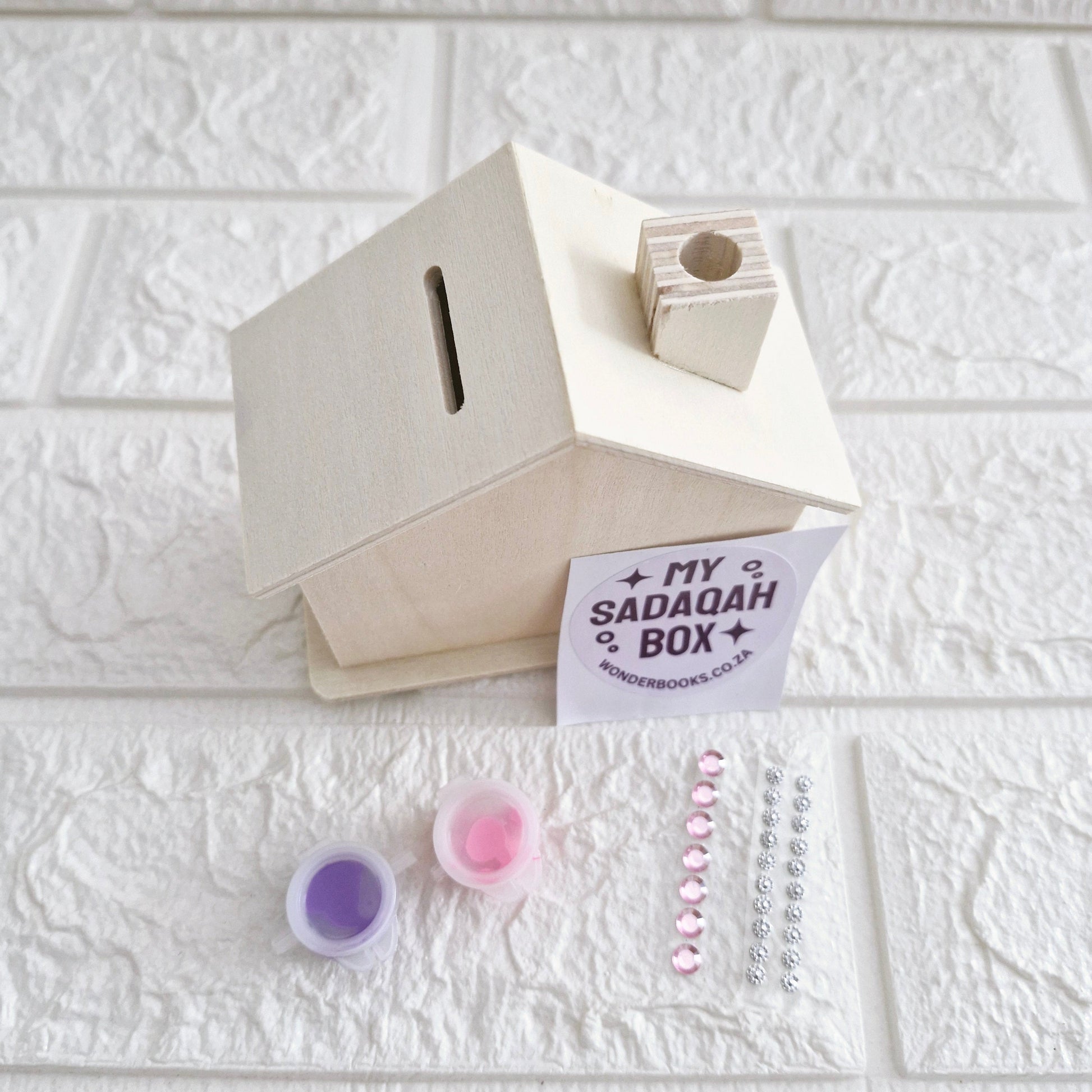 DIY Sadaqa Box Craft Kit: Pink
