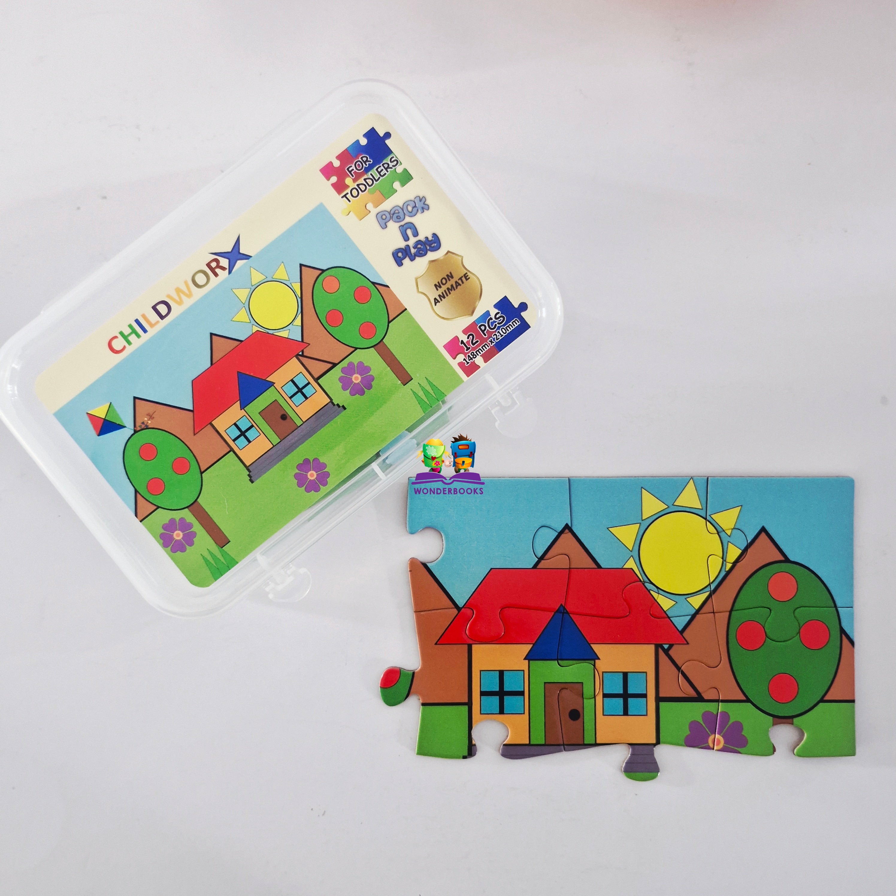 12 Pc Pack n Play Shapes Puzzle
