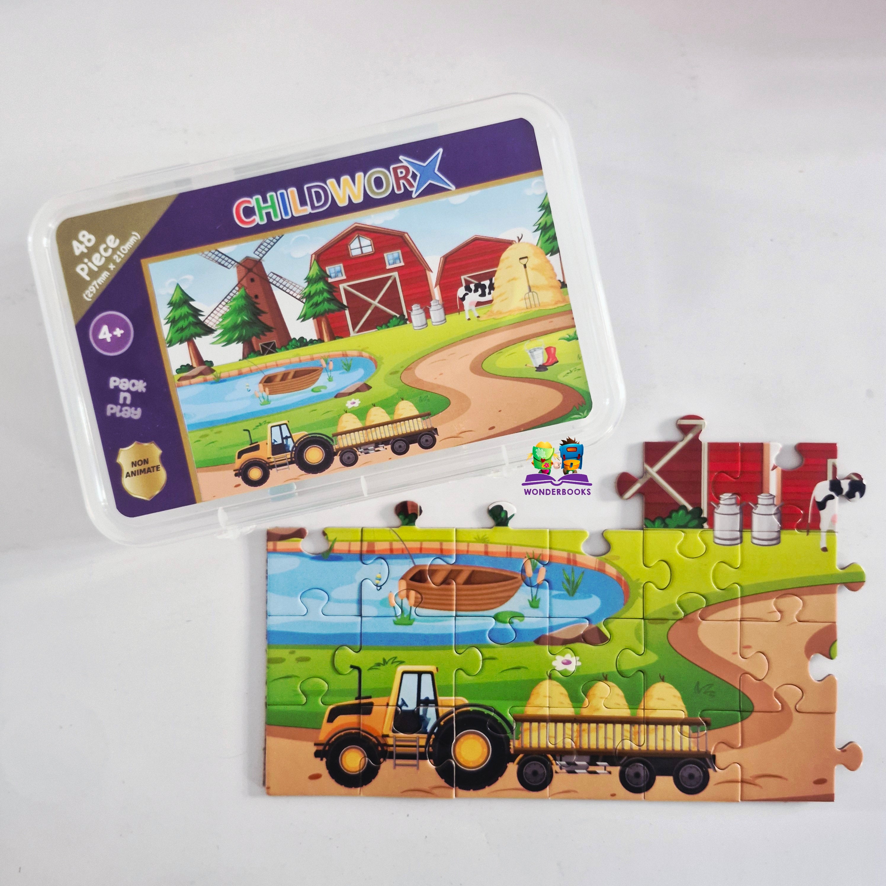 48 Pc  Pack and Play Farmyard Puzzle