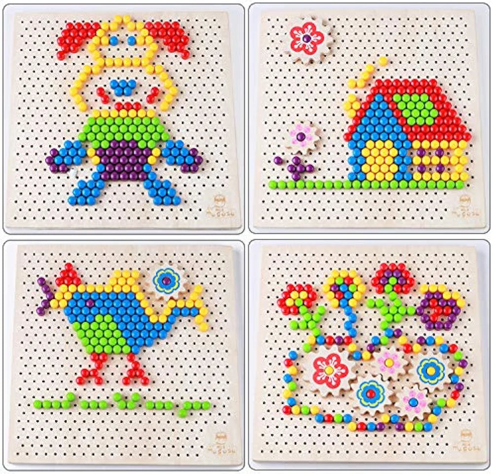 Wooden Peg and Play Set