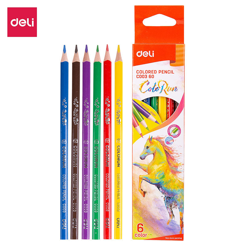 Deli Colour Pencils: 6 Colours