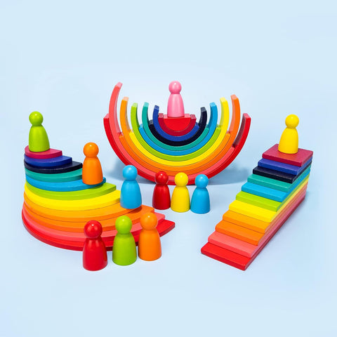 45 Piece Rainbow Stack Set