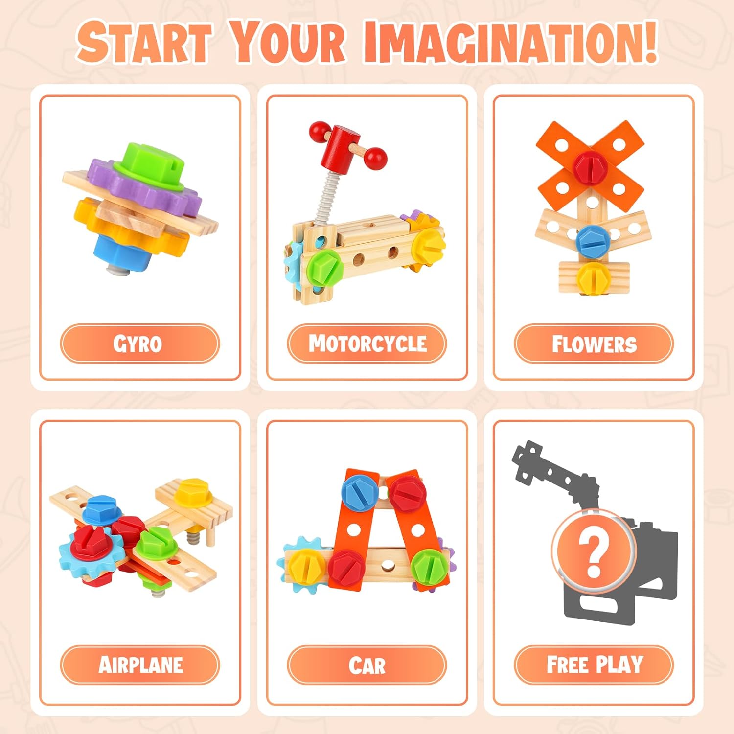 Wooden Tool Bench and Tool Set