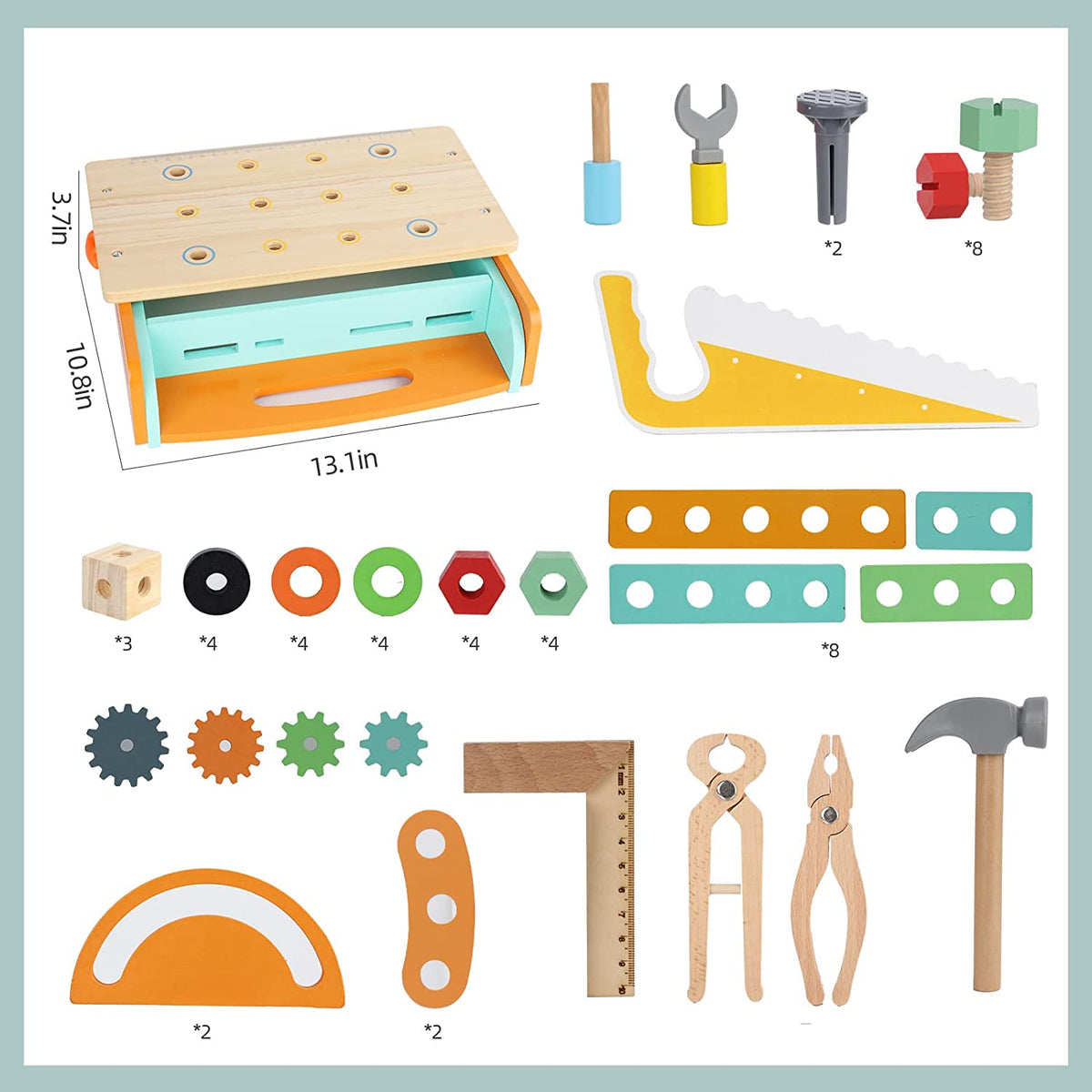 57 Piece Folding Tool Bench - shop soiled box
