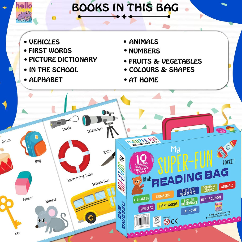 My Super-Fun Reading Bag  Includes 10 first word books