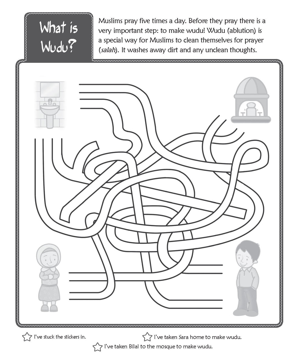 All About Wudu (Ablution) Sticker Activity Book