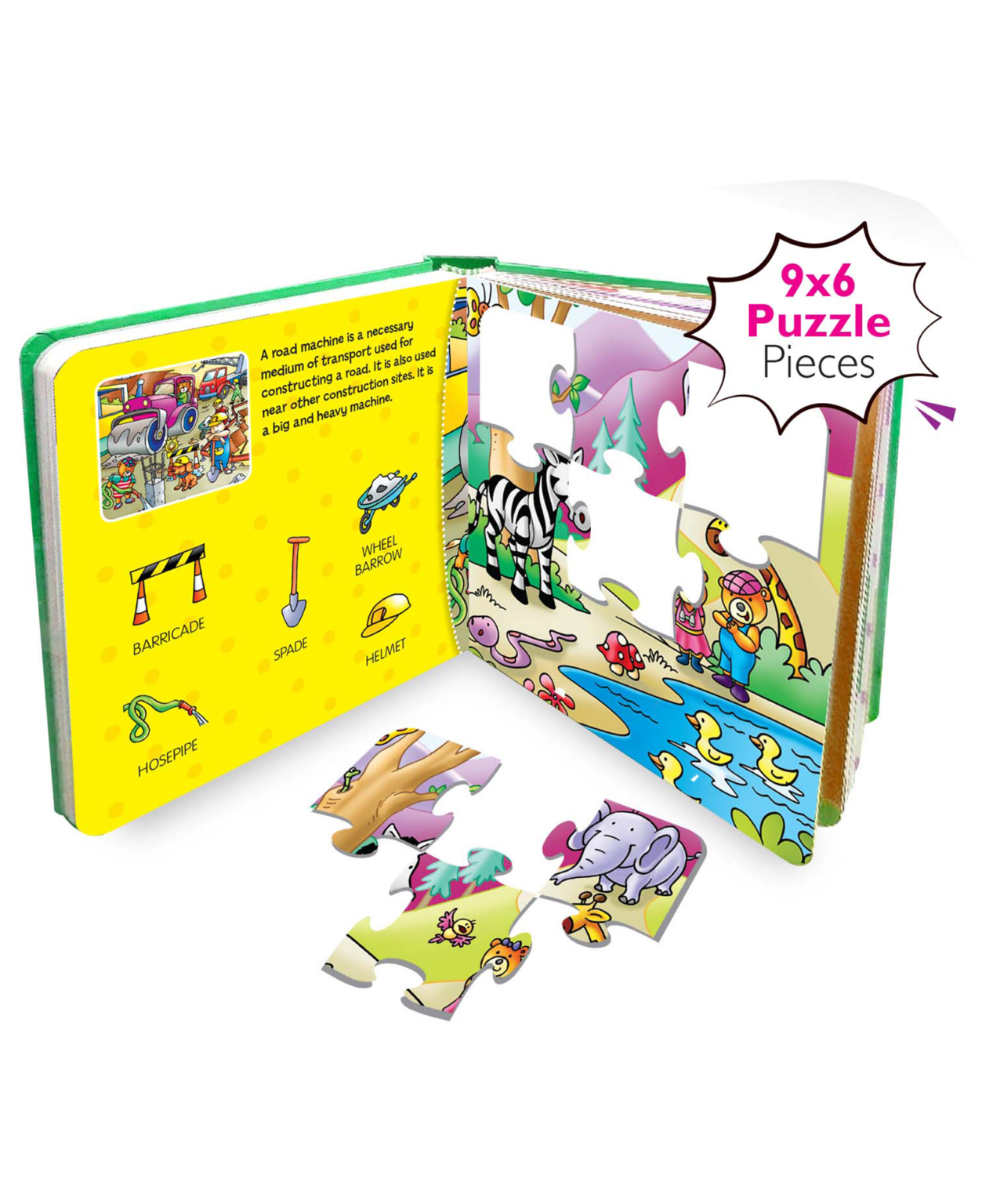 Amazing Animals Puzzle Book: Contains 6 x 9 piece puzzles