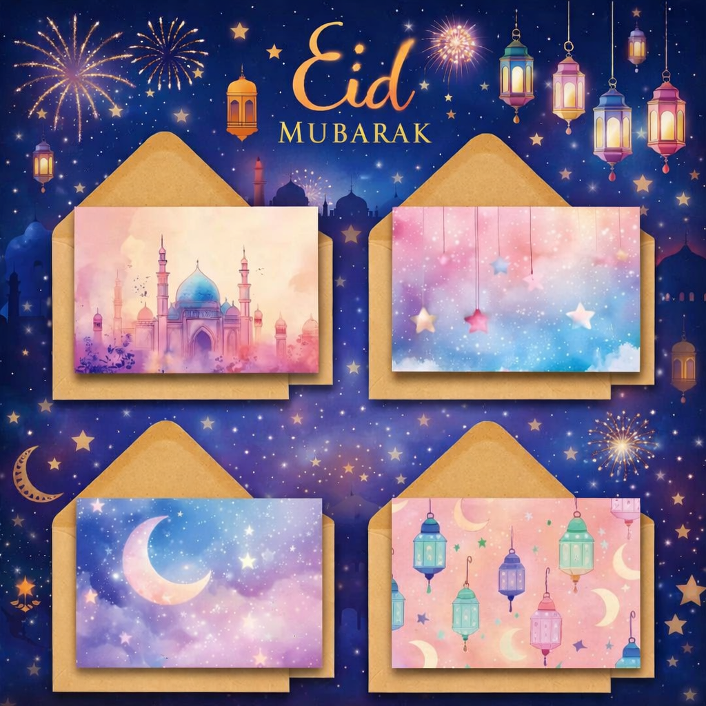 Eid Inspired Cards + Envelopes