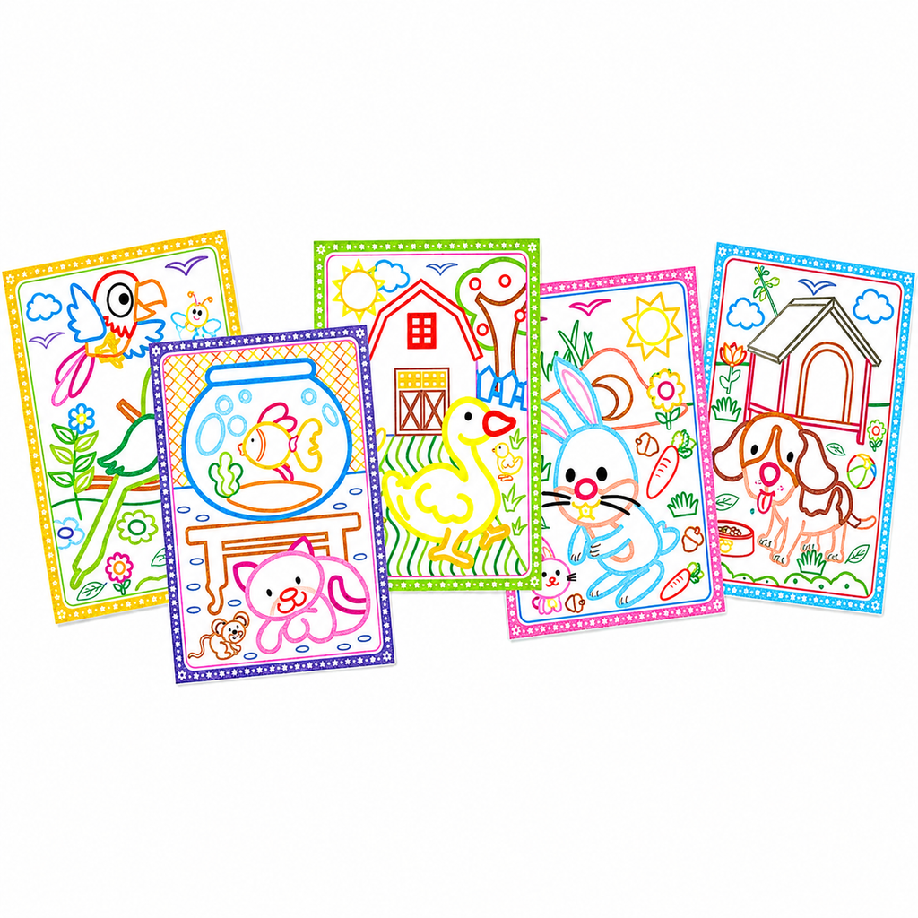 Colouring Glitters: Colouring without crossing the strokes