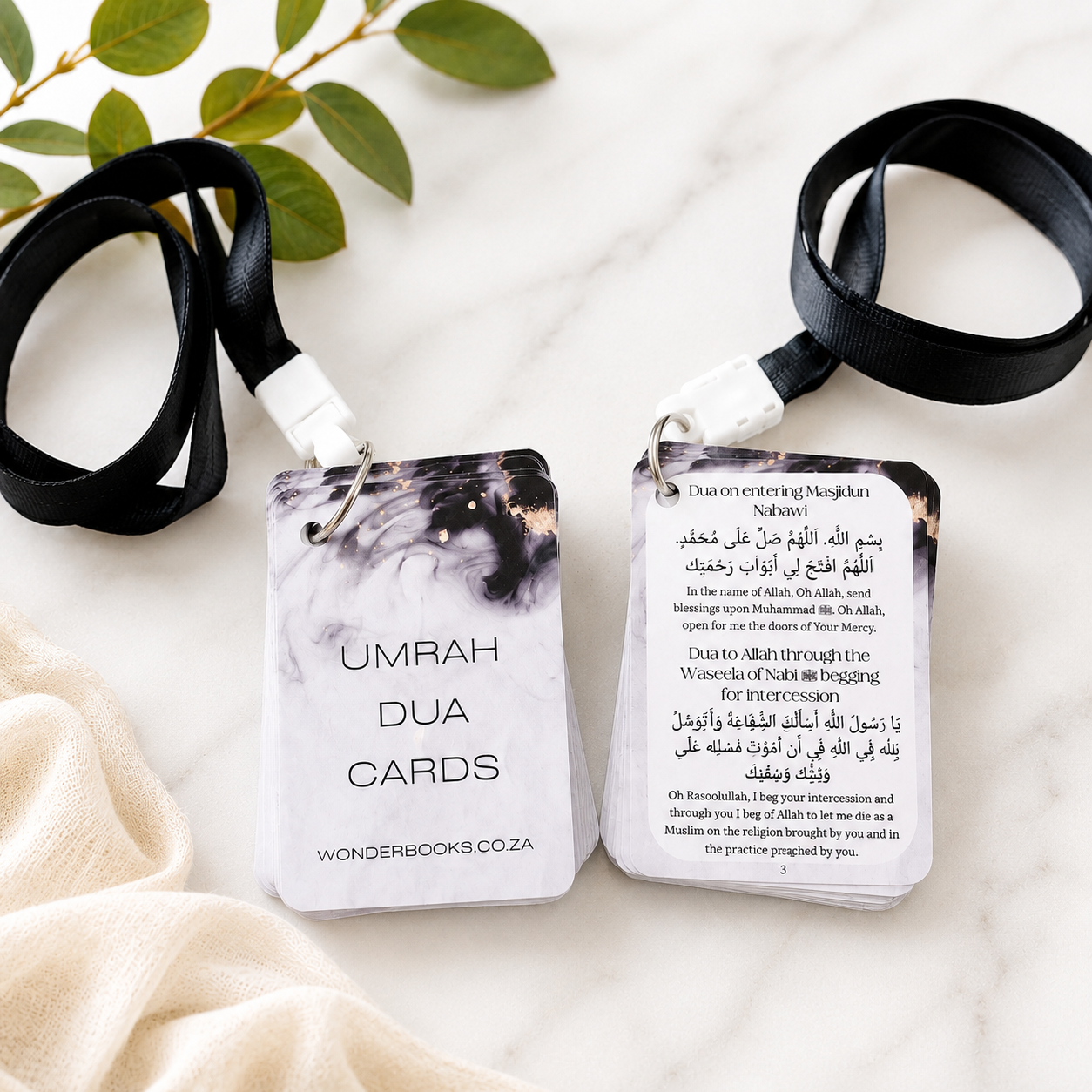 Umrah Dua Cards with lanyard