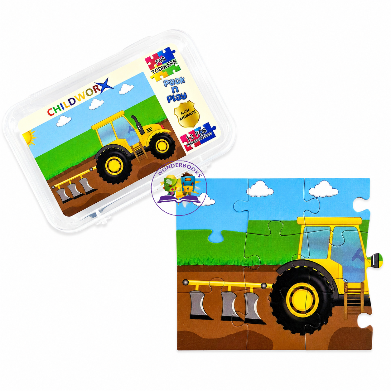 12 Pc Pack n Play Tractor Puzzle
