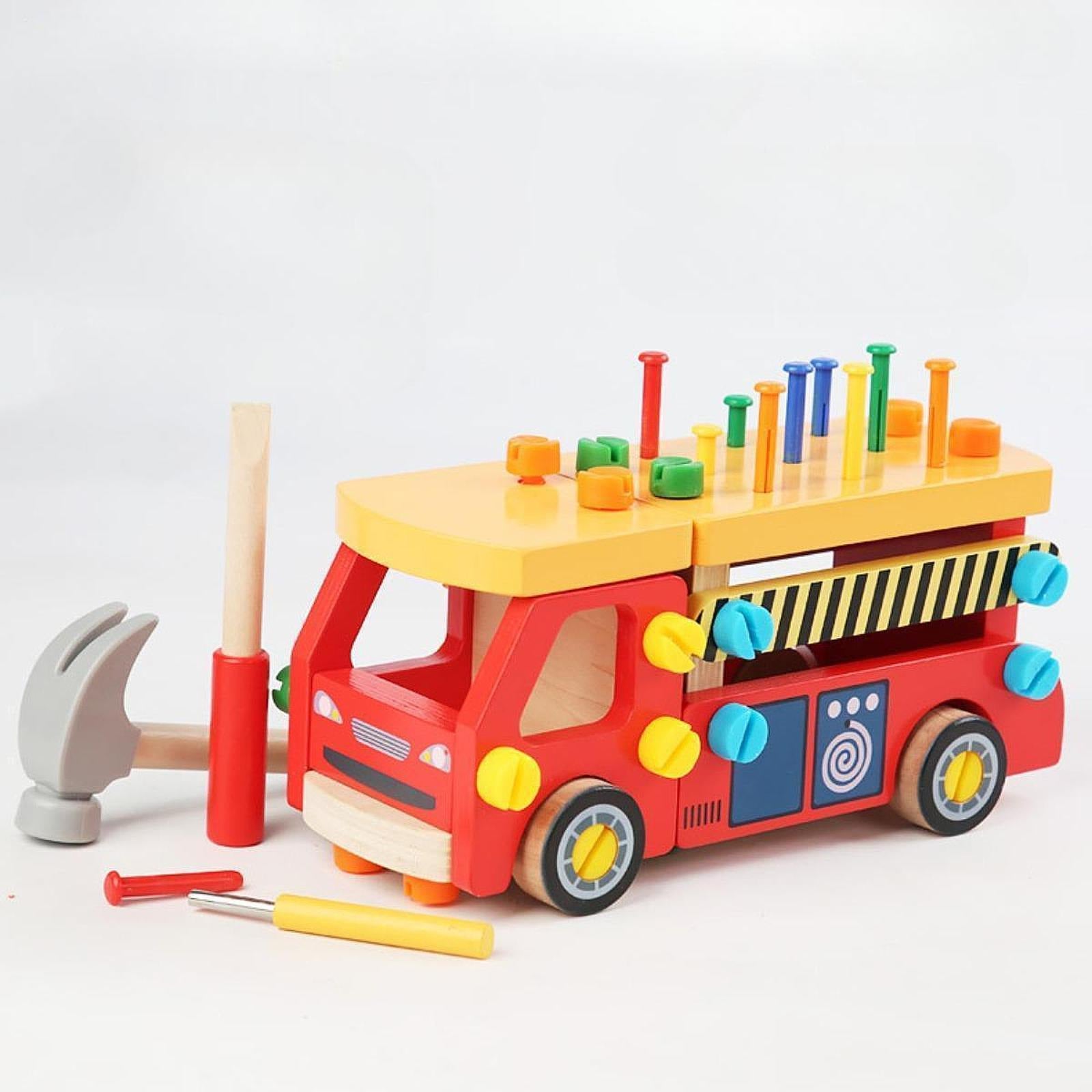 Wooden Build-A-Truck Playset