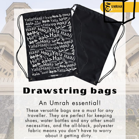 Drawstring Shoe Bags: An Umrah Essential