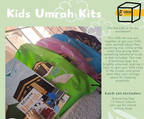 Kids Umrah Kits Type 2:  Little feet going to Big places