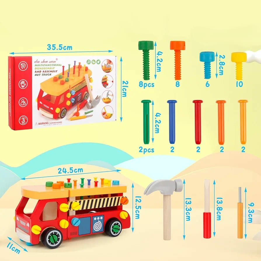 Wooden Build-A-Truck Playset