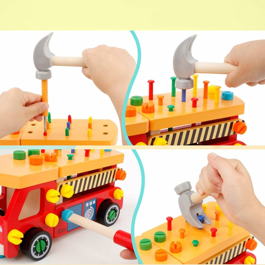 Wooden Build-A-Truck Playset