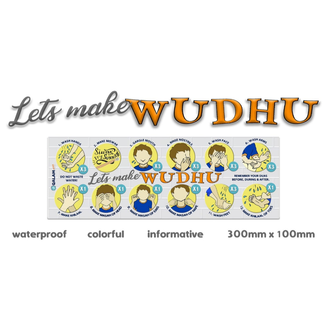 Let’s Make Wudhu – Waterproof Perspex Frame