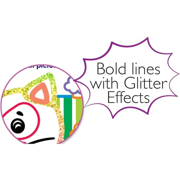 Colouring Glitters: Colouring without crossing the strokes