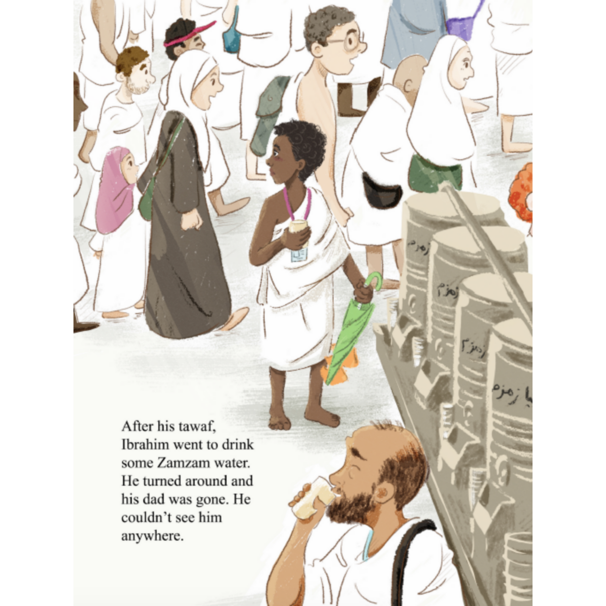 The Green Dinosaur Umbrella: A beautiful Hajj story about Kindness