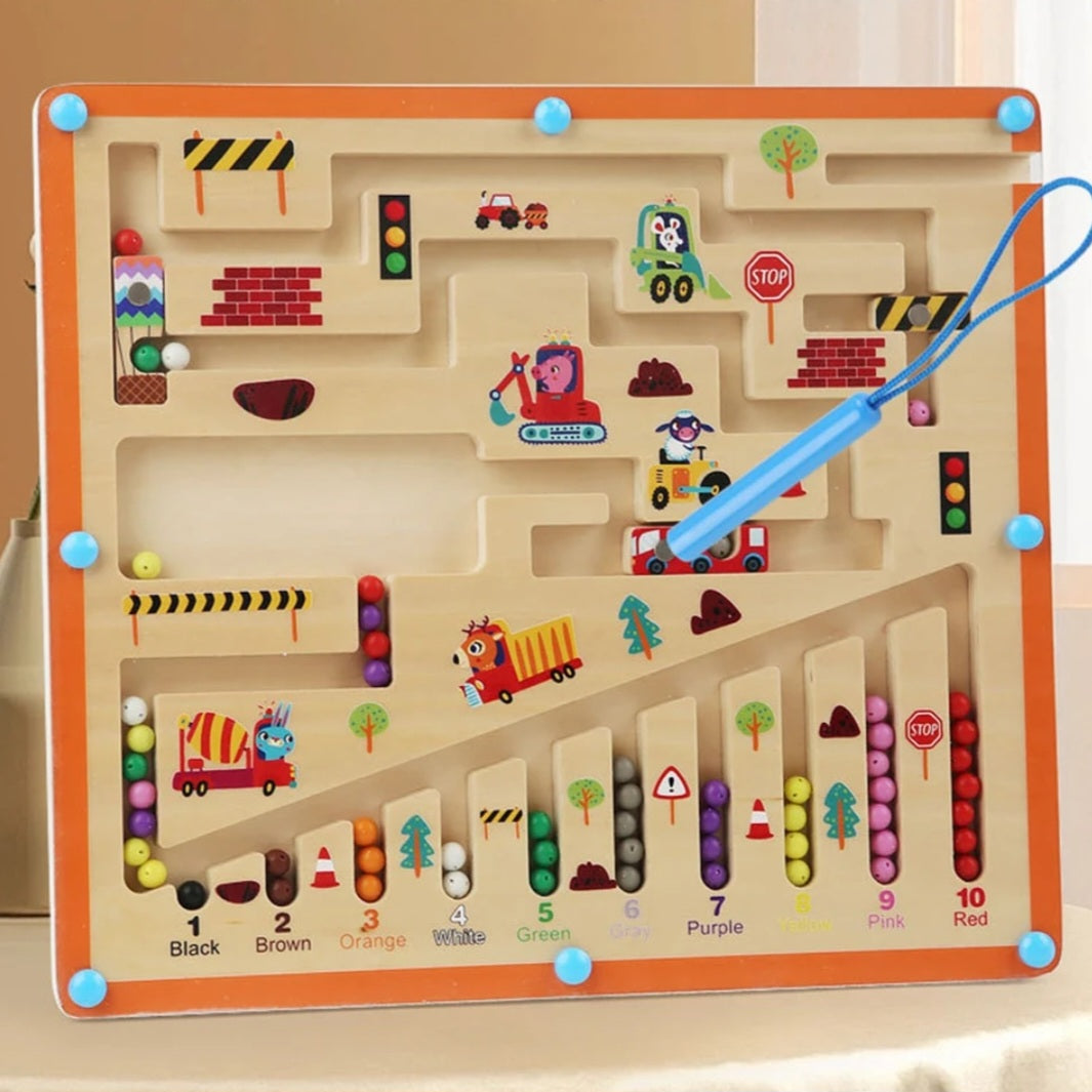 Magnetic Colour and Number Sorting Maze
