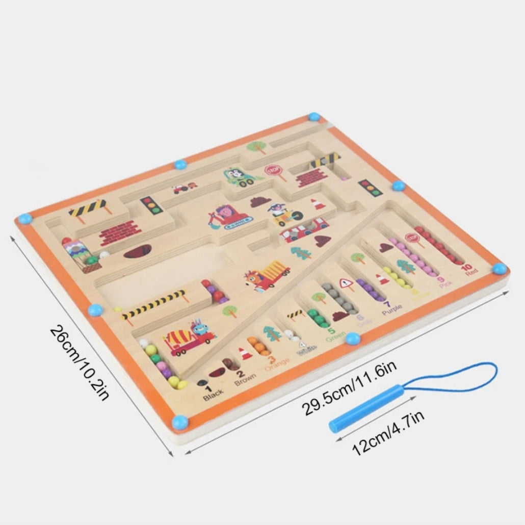 Magnetic Colour and Number Sorting Maze