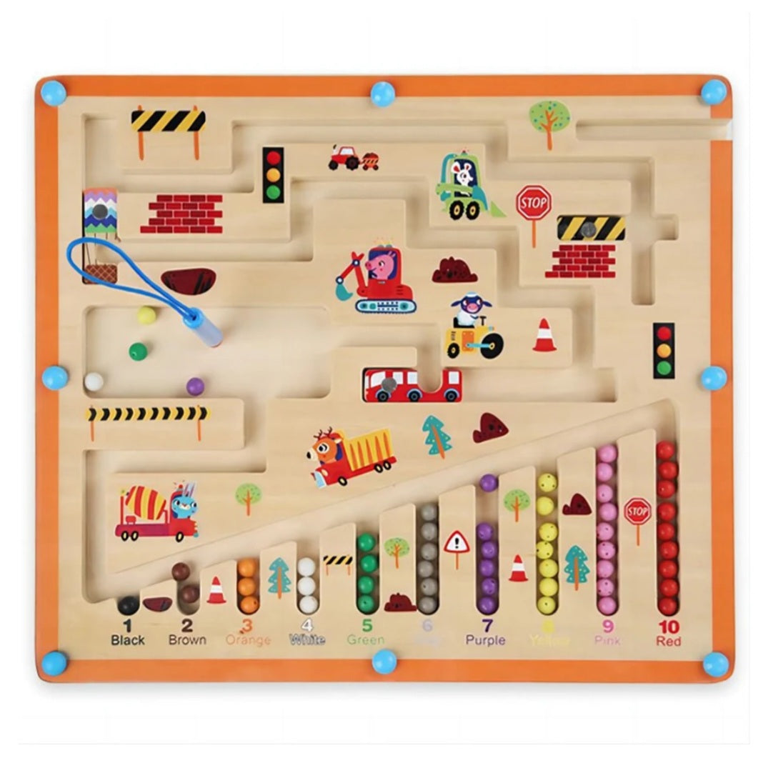 Magnetic Colour and Number Sorting Maze