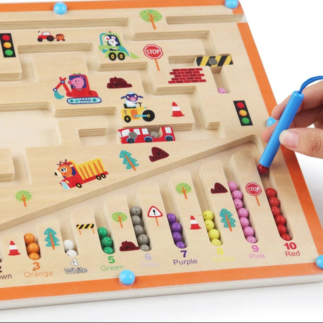 Magnetic Colour and Number Sorting Maze