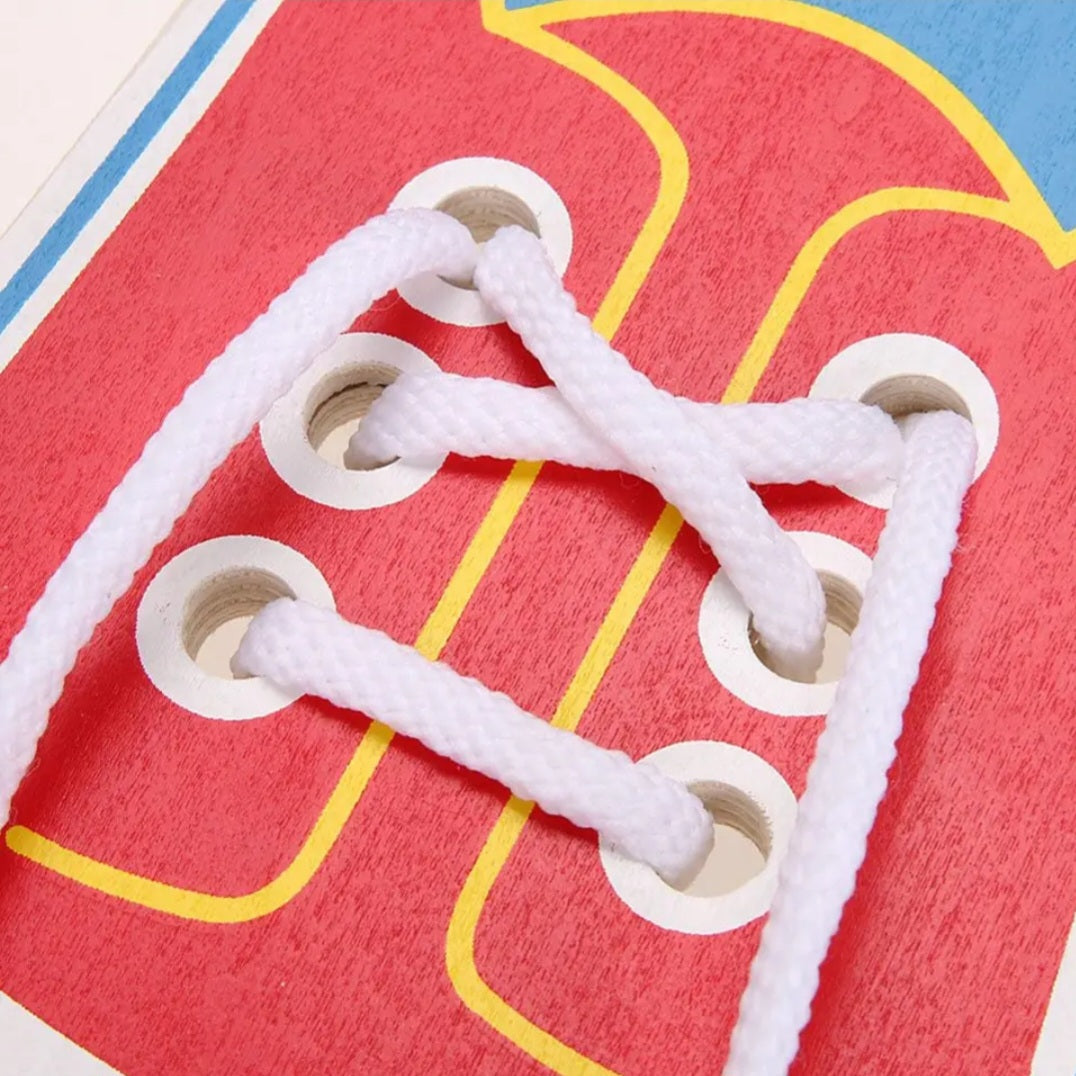 Wooden Lacing Shoe