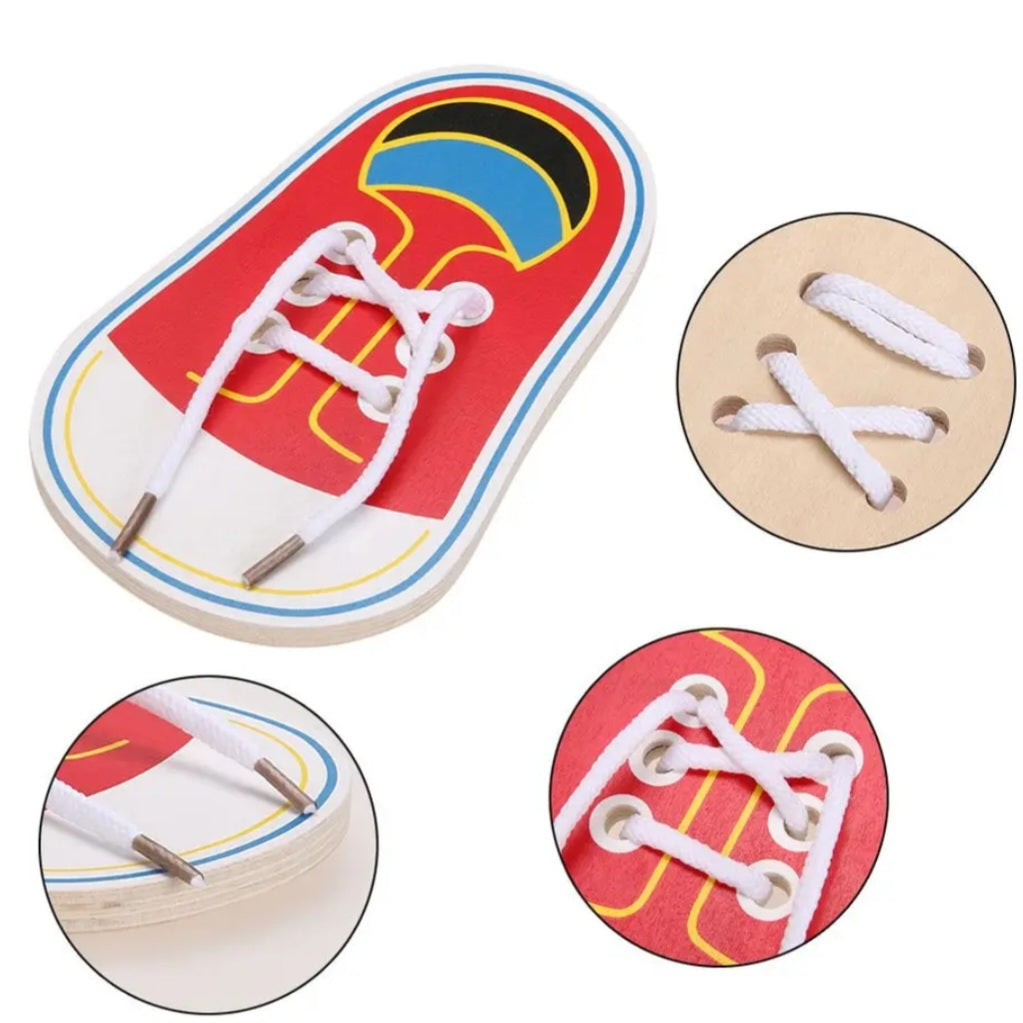Wooden Lacing Shoe