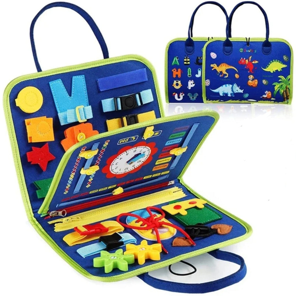 Toddler Carry Along Busy Bag: Blue