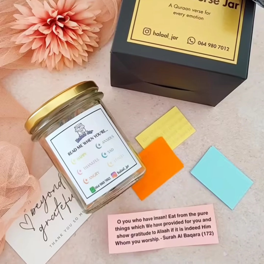 Quraan Verse Jar: A Quraan Verse for every emotion