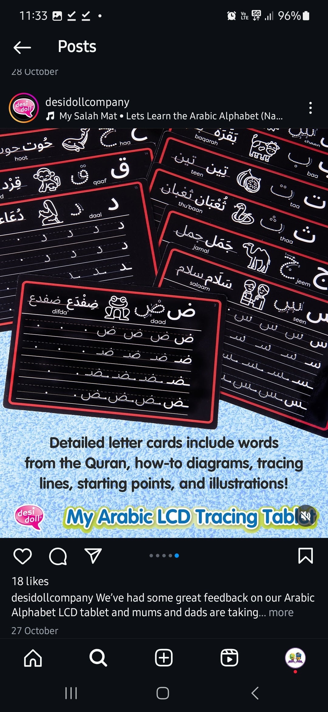 My Arabic LCD Tracing Tablet: Trace, Erase and Repeat!