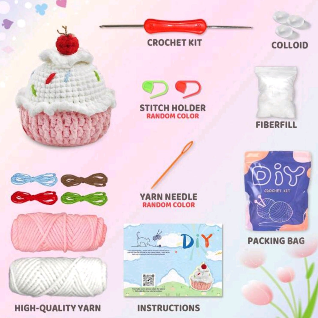 DIY Crochet Kit: Cupcake