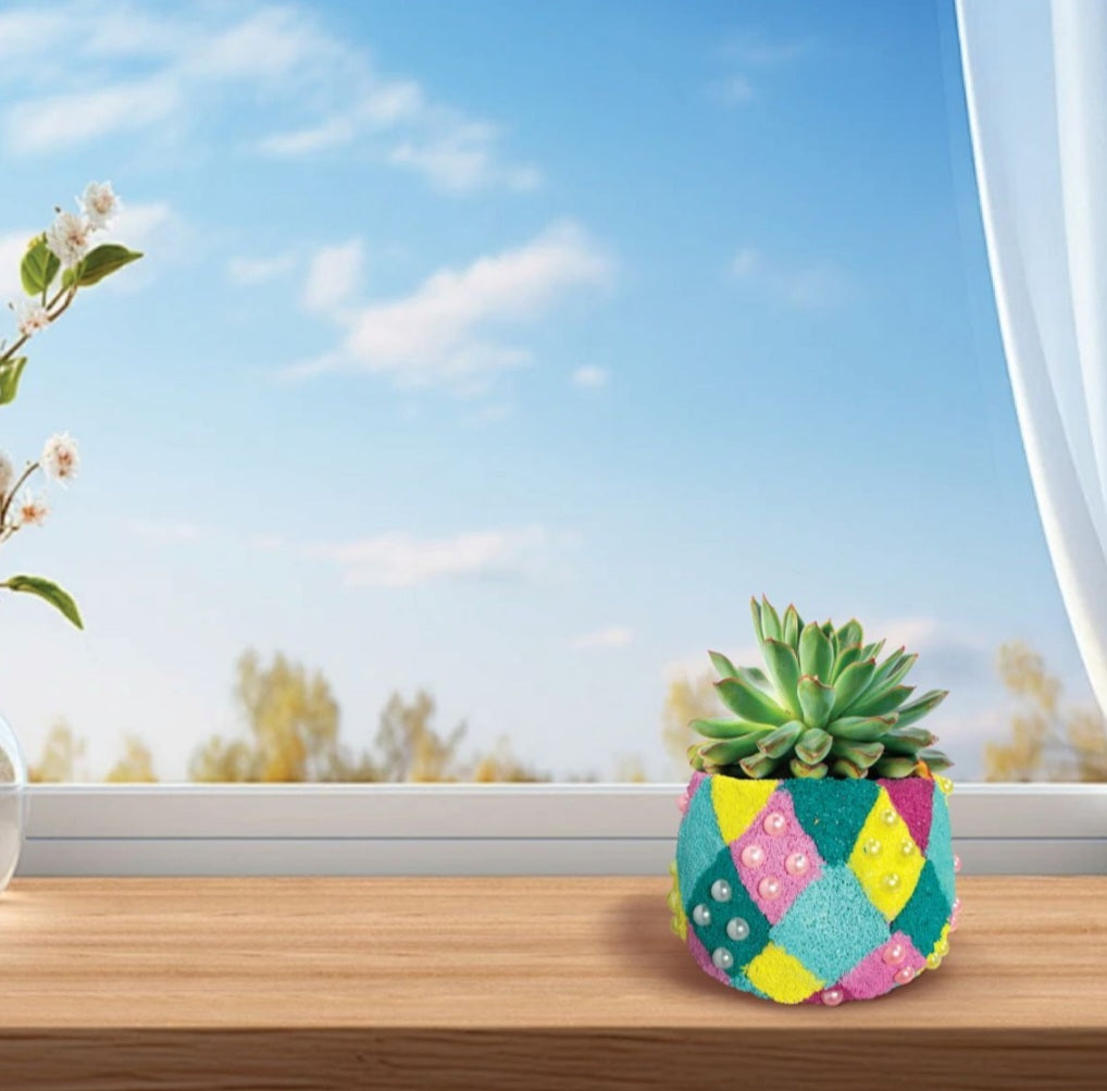 Sand Painting Craft Kit – Make Your Own Decorative Planter 🎨