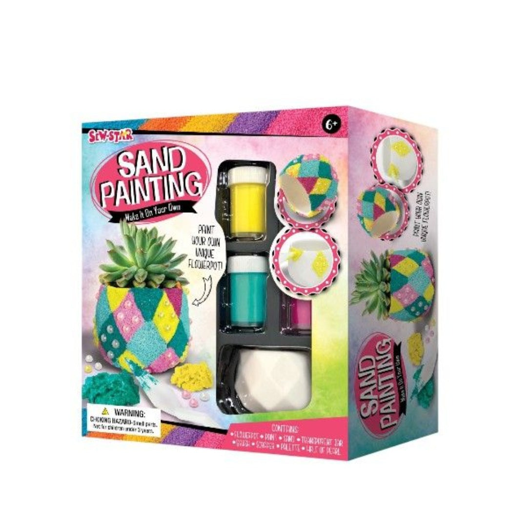 Sand Painting Craft Kit – Make Your Own Decorative Planter 🎨
