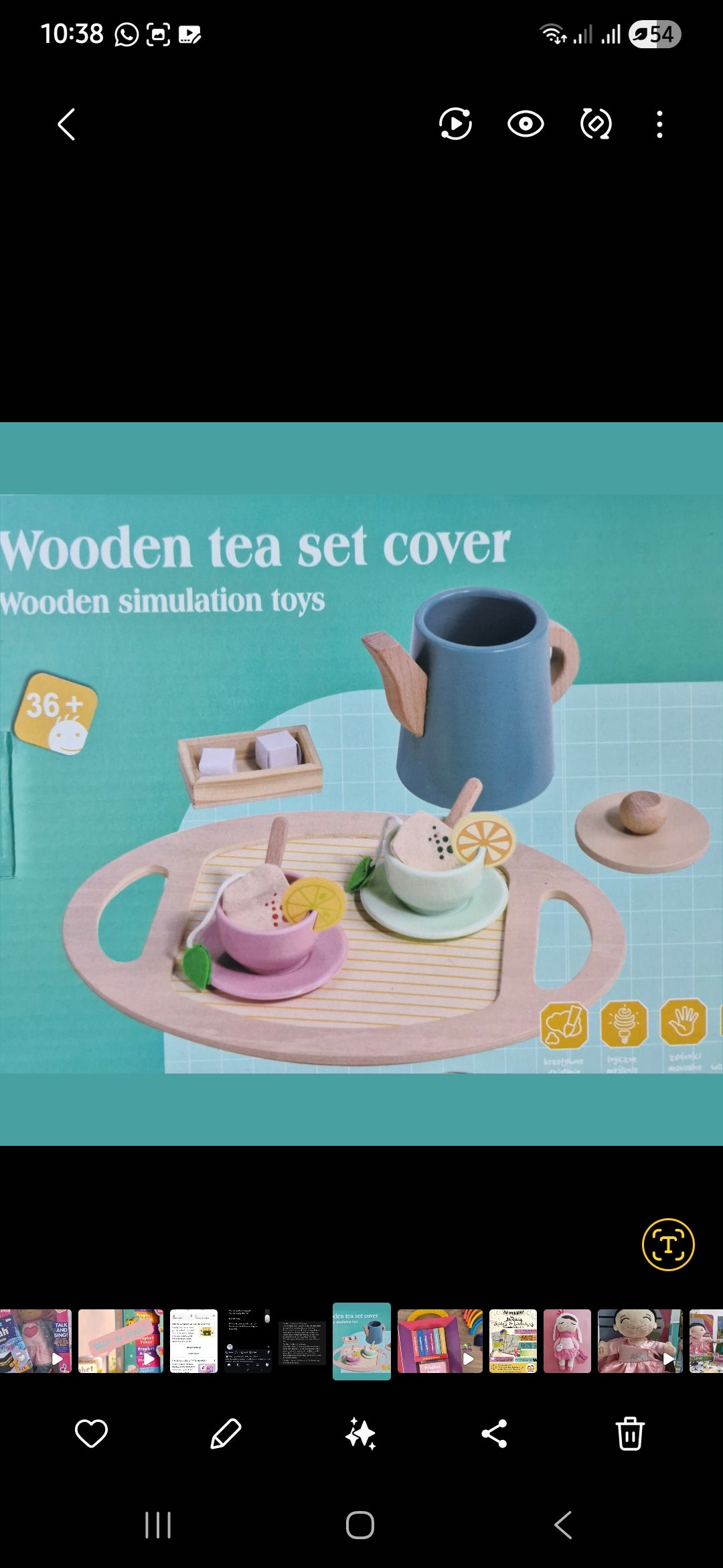 Wooden Tea Set