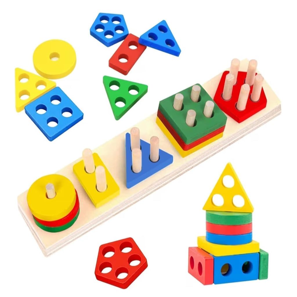 Wooden Shape Stacker