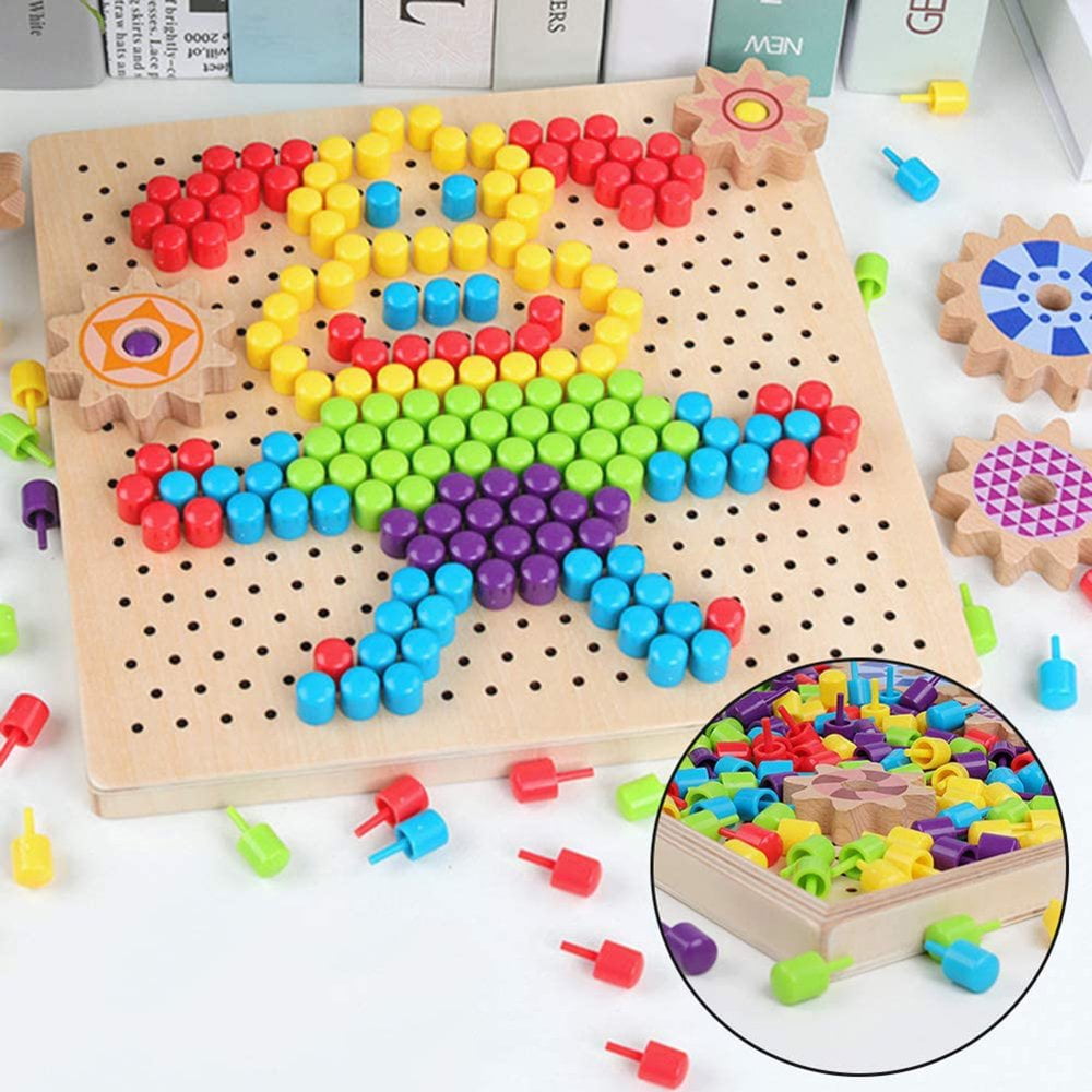 Wooden Peg and Play Set